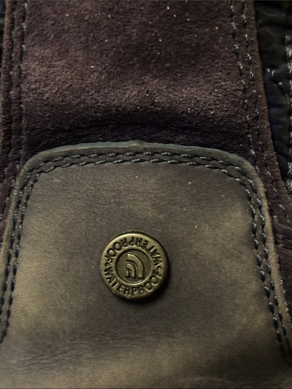 The North Face Navy Quilted purple suede Winter Boots with Mint Lace thermoball - Picture 7 of 12